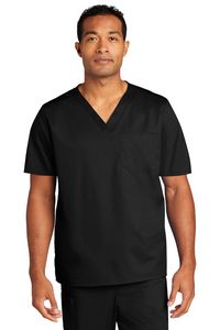 Wink Unisex WorkFlex Chest Pocket V-Neck Top