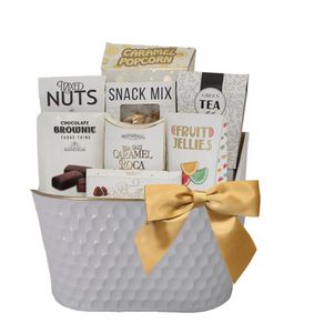 Winter White Gourmet Snack Basket