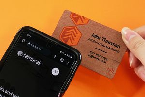 Wood NFC Business Cards