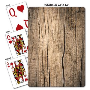Wood Theme Poker Size Playing Cards
