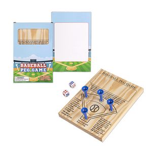 Wooden Baseball Peg Game