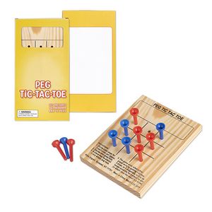 Wooden Tic-Tac-Toe Peg Game