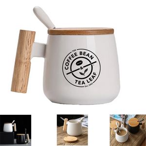 Woodland Mug - Porcelain Mug With Bamboo Lid