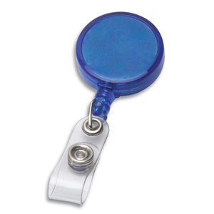 "Worthington VL" Round Retractable Badge Reel & Badge Holder w/Metal Slip Clip (Spot Color)