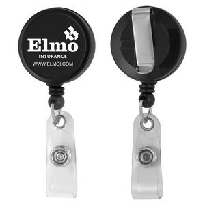 "Worthington VL" Round Retractable Badge Reel & Badge Holder w/Metal Slip Clip (Spot Color)