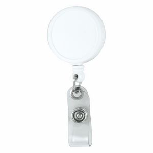 "Worthington VL" Round Retractable Badge Reel & Badge Holder w/Metal Slip Clip (Spot Color)