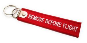 Woven Remove Before Flight Key Tag