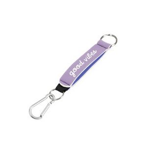 Wrist Strap Key Holder w/ Carabiner Clip & 2 Key Rings