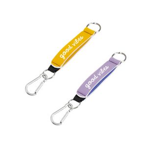 Wrist Strap Key Holder w/ Carabiner Clip & 2 Key Rings