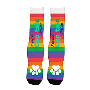 "Wye" Dye Sublimated Crew (Athletic) Socks (Pair)