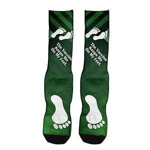 "Wye" Dye Sublimated Crew (Athletic) Socks (Pair)
