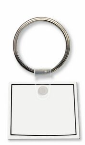 Wyoming State Shape Key Tag (Spot Color)