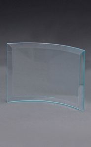 X-Large Curved Jade Crystal Prisma Award
