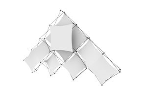 Xclaim 14ft 10 Quad Pyramid Fabric Popup Display Kit 01
