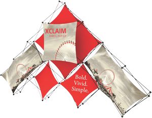 Xclaim 14ft 10 Quad Pyramid Fabric Popup Display Kit 01