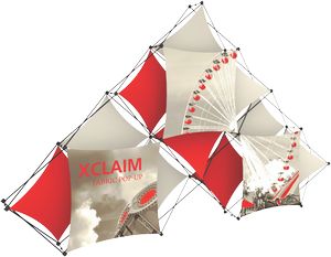 Xclaim 14ft 10 Quad Pyramid Fabric Popup Display Kit 02