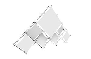 Xclaim 14ft 10 Quad Pyramid Fabric Popup Display Kit 03