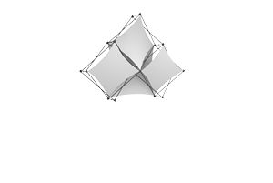 Xclaim 8ft Tabletop Quad Pyramid Fabric Popup Display Kit 02