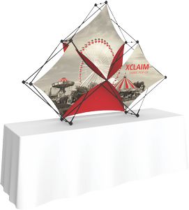 Xclaim 8ft Tabletop Quad Pyramid Fabric Popup Display Kit 02