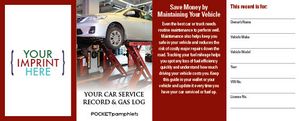 Your Car Service Record & Gas Log Pocket Pamphlet