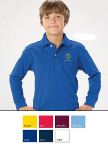 Youth Long Sleeve Superblendâ„¢ Pique Polo Shirt