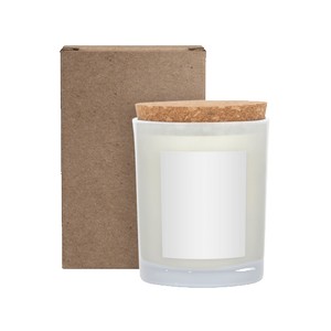 ZEN Niva Frosted Candle with Cork Lid