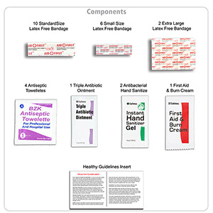 "Zenith" 27 Piece First Aid Kit in Zipper Pouch