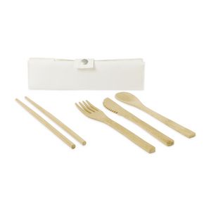 Zero-Waste Bamboo Utensil Kit - Natural