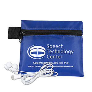 "ZipTune" Mobile Tech Earbud Kit w/Zipper Pouch