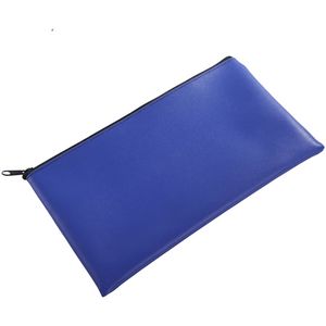 Zipper Pu Leather Bank Deposit Bag