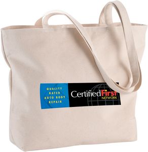 Zippered 10oz Cotton Canvas Shopper Tote