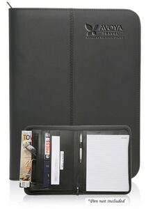 Zippered Black Leather Portfolios (10"x13.25")