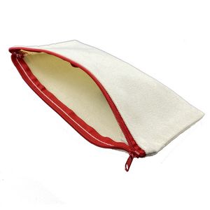 Zippered Canvas Cosmetic Bag