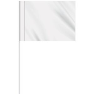 1-Color 2.5" x 3.5" Custom Vinyl Marking Flag w/11.5" Plastic Staff
