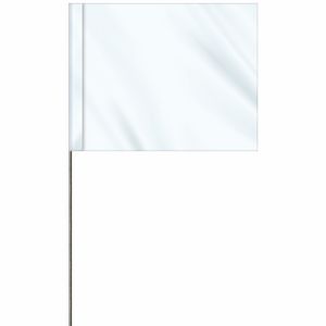 1-Color 4" x 5" Custom Vinyl Marking Flag with 18" Wire