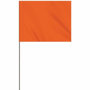 1-Color 4" x 5" Custom Vinyl Marking Flag with 24" Wire