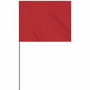 1-Color 4" x 5" Custom Vinyl Marking Flag with 24" Wire