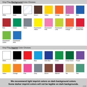 1-Color 4" x 5" Custom Vinyl Marking Flag with 24" Wire