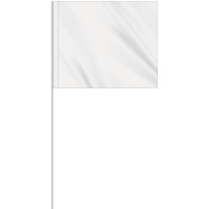 1-Color 5" x 6" Custom Vinyl Marking Flag w/ 27" Plastic Staff