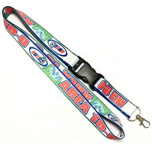 1" Full Color Dye Sublimated Lanyard w/ Buckle Release