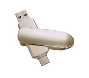 1 GB Electroplated Nickel Type-C USB Flash Drive