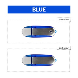 1 GB Oval Translucent LED USB Flash Drive
