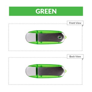1 GB Oval Translucent LED USB Flash Drive