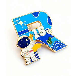 1" Round Cloisonne Hard Enamel Lapel Pin