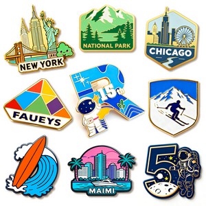 1" Round Cloisonne Hard Enamel Lapel Pin