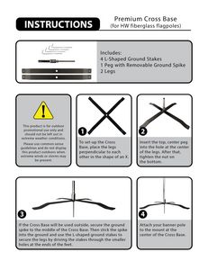 10' Double Sided Half Drop Banner w/ Premium Hardware & Cross Base