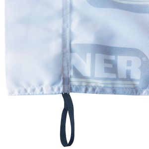 10' Double Sided Half Drop Banner w/ Premium Hardware & Cross Base