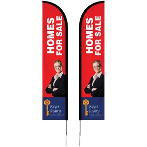 10' Double Sided Portable Half Drop Banner w/ Hardware Set