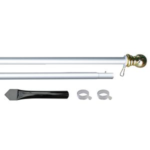 10' Silver Aluminum Display Pole