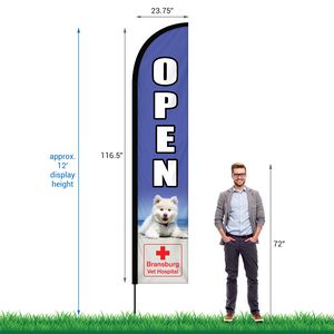 10' Single Reverse Portable Half Drop Banner w/Hardware Set